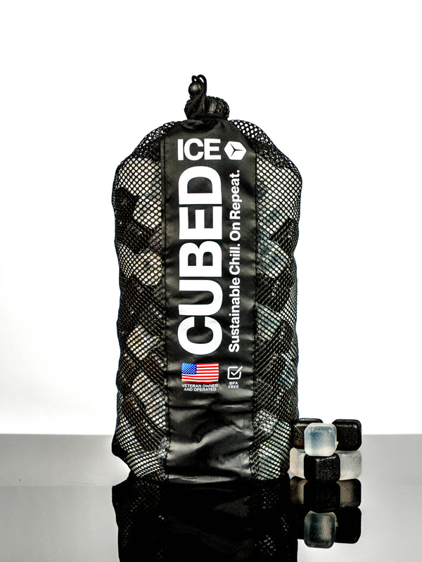 CUBED ICE-Black-Clear-10lb Bag