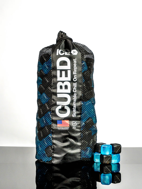 CUBED ICE-Black-Blue-10lb Bag
