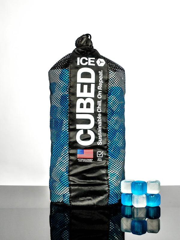 CUBED ICE-Blue-Clear-10lb Bag