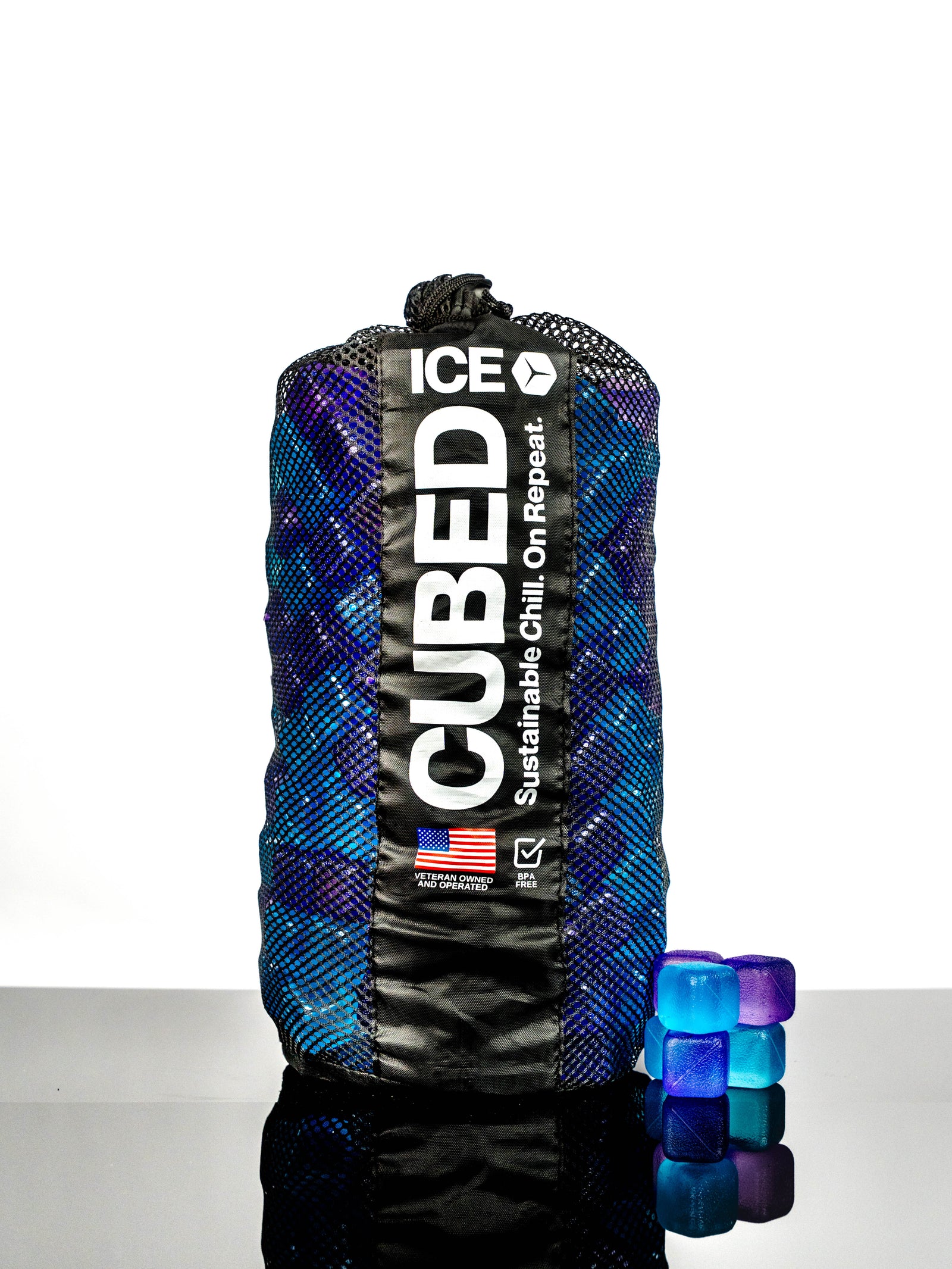 CUBED ICE-Blue-Purple-10lb Bag