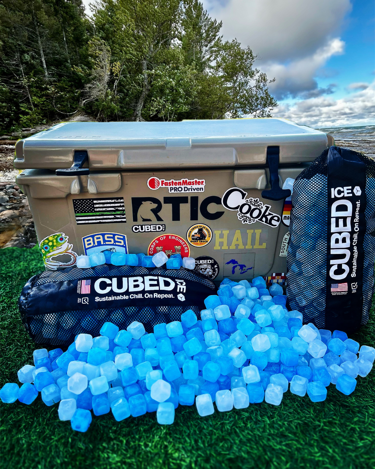 *SEPT BATCH* CUBED ICE-GLACIER BLUE-10lb Bag