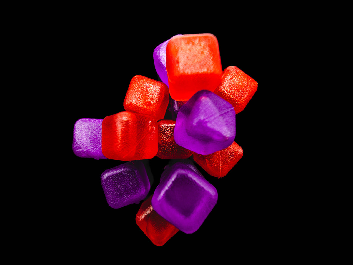 CUBED ICE-Red-Purple-10lb Bag