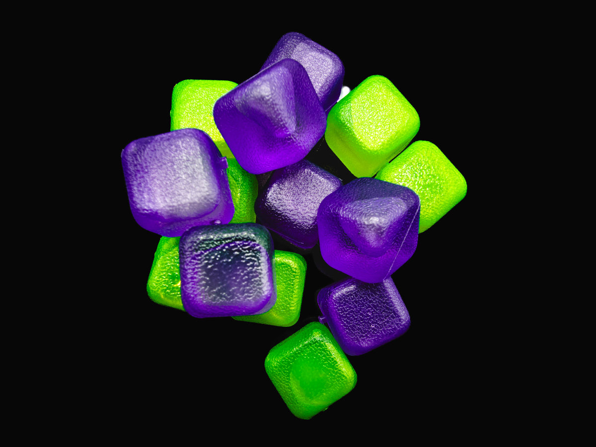 CUBED ICE-Green-Purple-10lb Bag