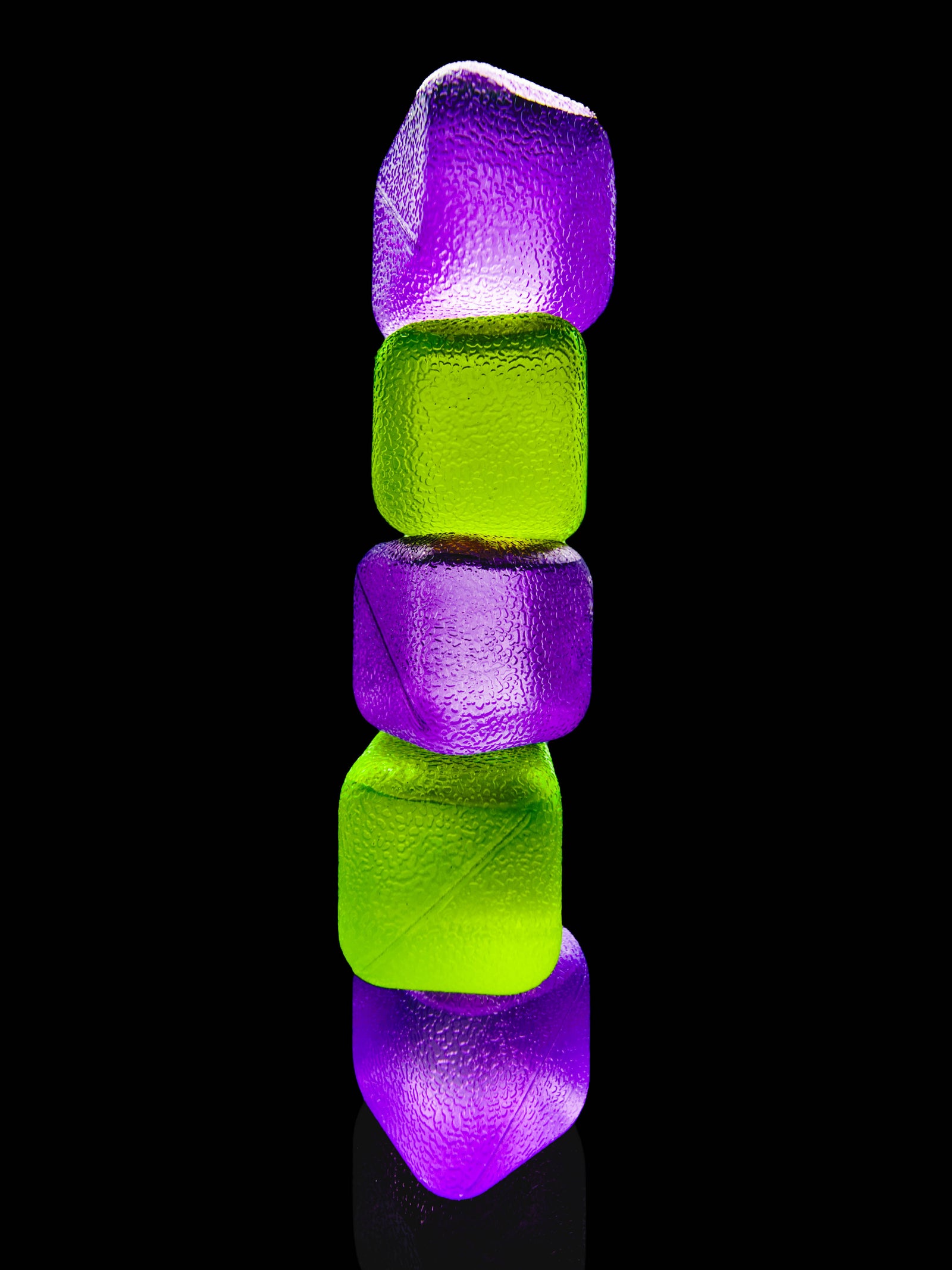 CUBED ICE-Green-Purple-10lb Bag