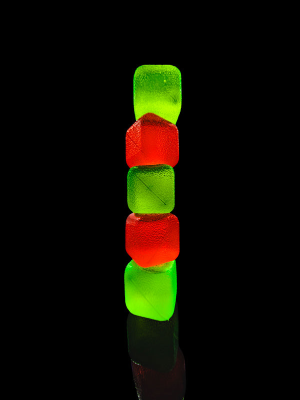 CUBED ICE-Red-Green-10lb Bag