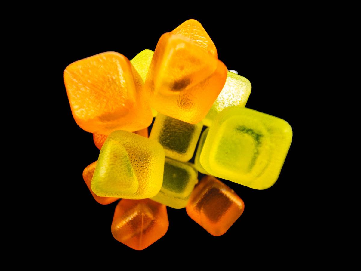 CUBED ICE-Yellow-Orange-10lb Bag