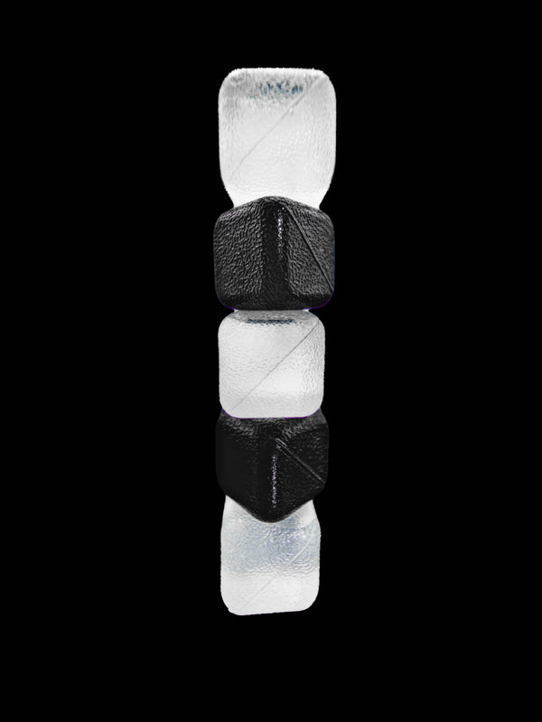 CUBED ICE-Black-Clear-10lb Bag
