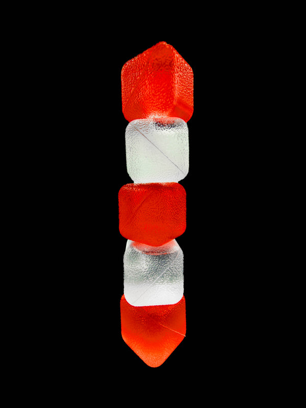 CUBED ICE-Red-Clear-10lb Bag