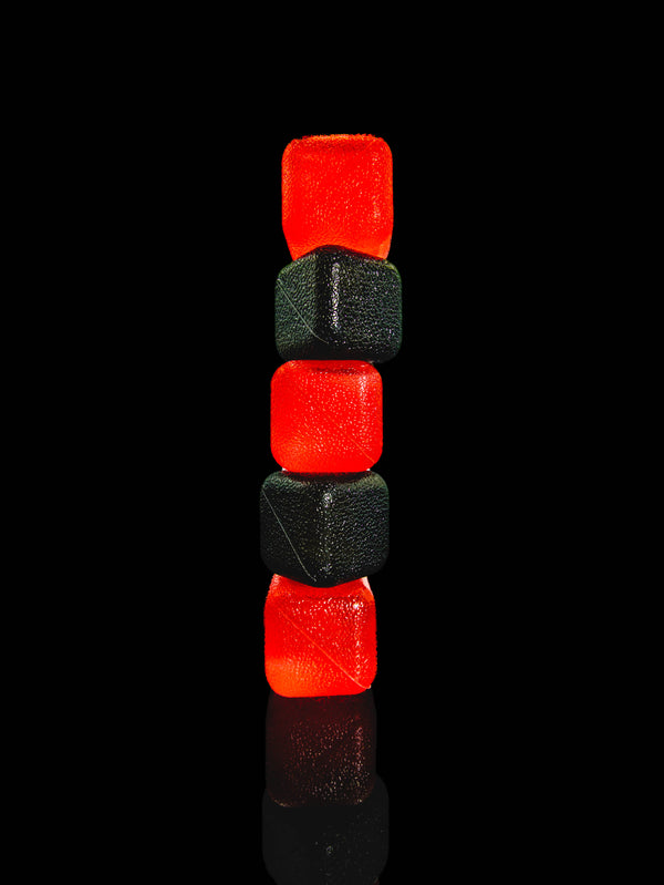 CUBED ICE-Black-Red-10lb Bag
