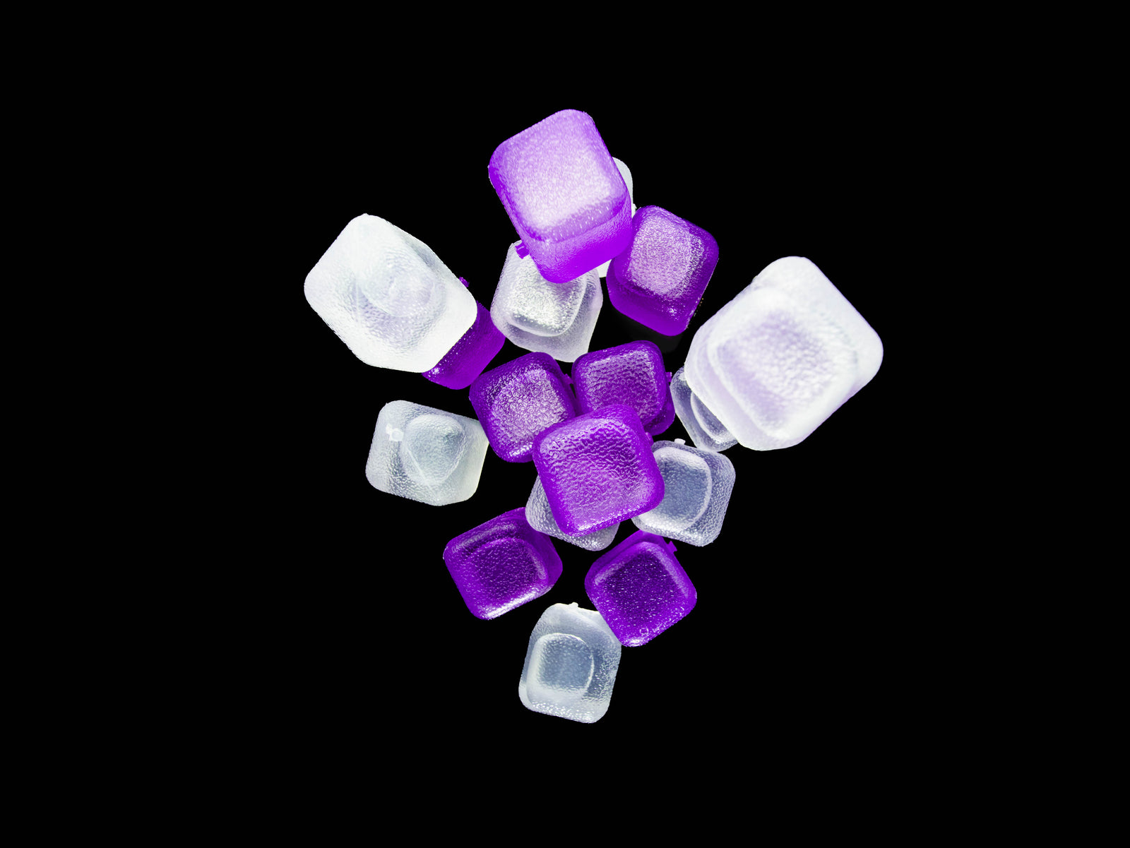 CUBED ICE-Purple-Clear-10lb Bag