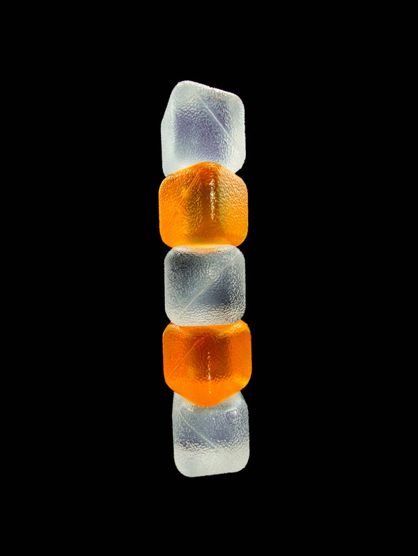 CUBED ICE-Orange-Clear-10lb Bag