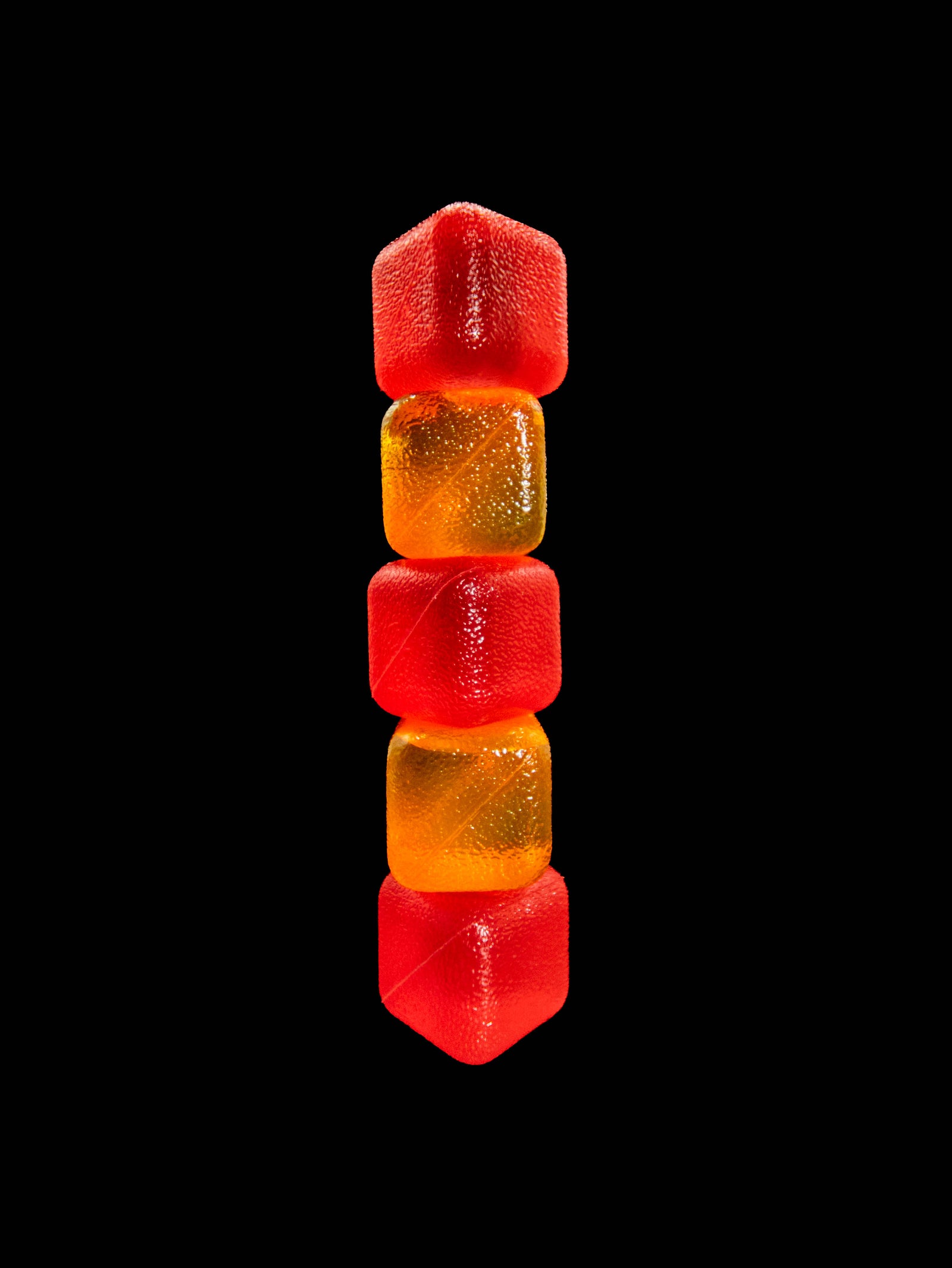 CUBED ICE-Red-Orange-10lb Bag