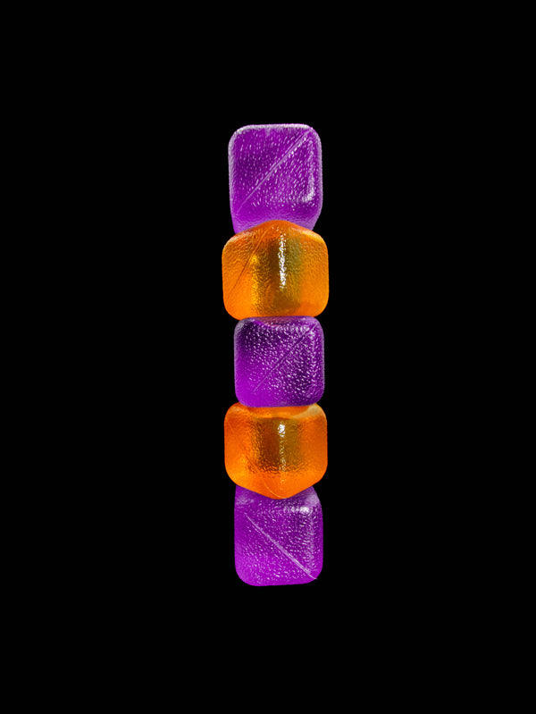 CUBED ICE-Orange-Purple-10lb Bag