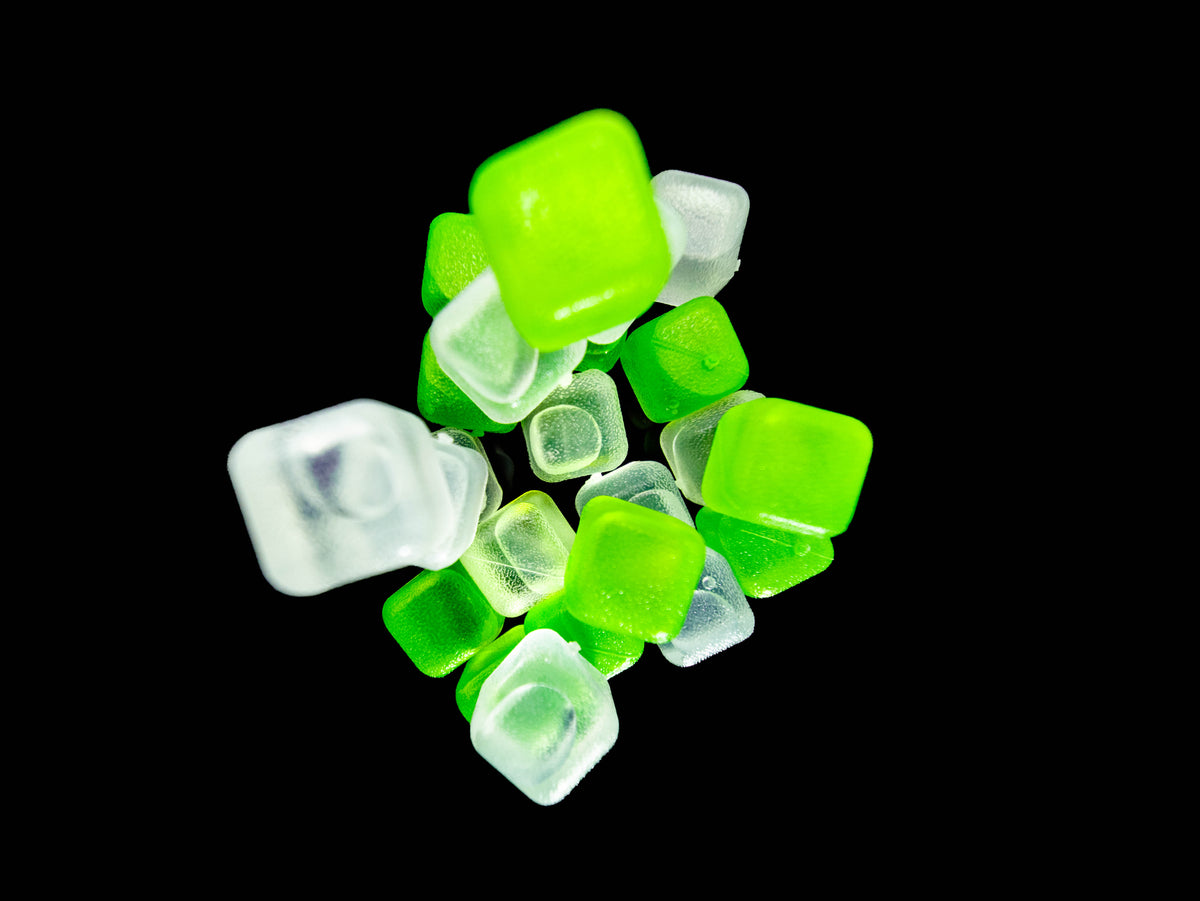 CUBED ICE-Green-Clear-10lb Bag