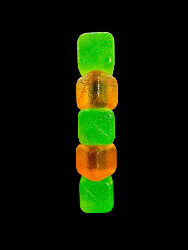 CUBED ICE-Green-Orange-10lb Bag