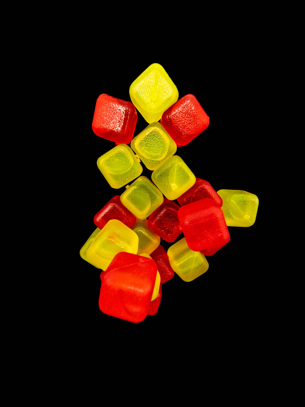 CUBED ICE-Red-Yellow-10lb Bag