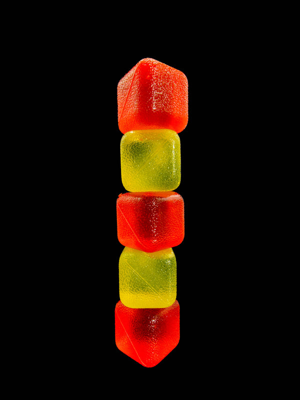 CUBED ICE-Red-Yellow-10lb Bag