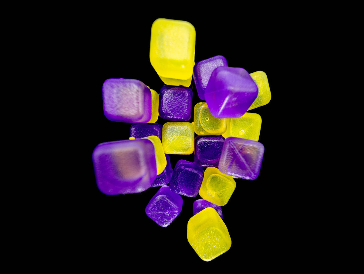 CUBED ICE-Purple-Yellow-10lb Bag