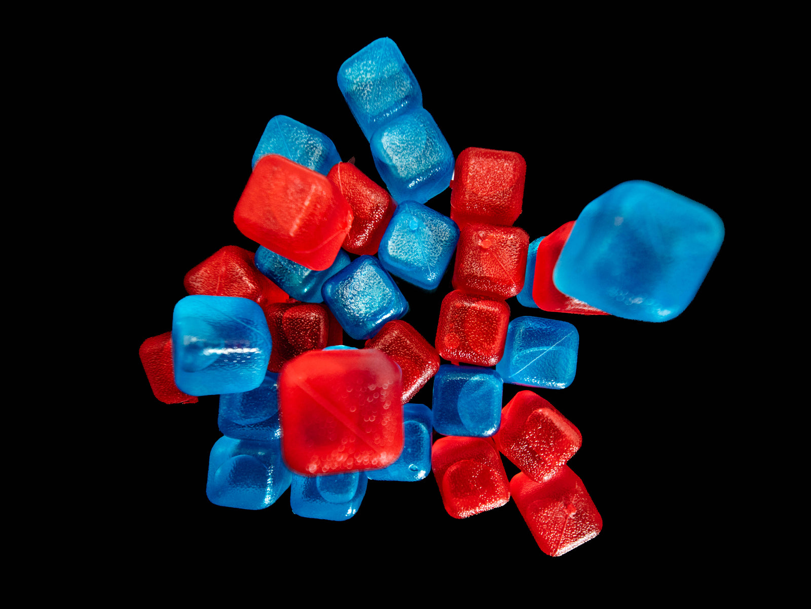 CUBED ICE-Blue-Red-10lb Bag