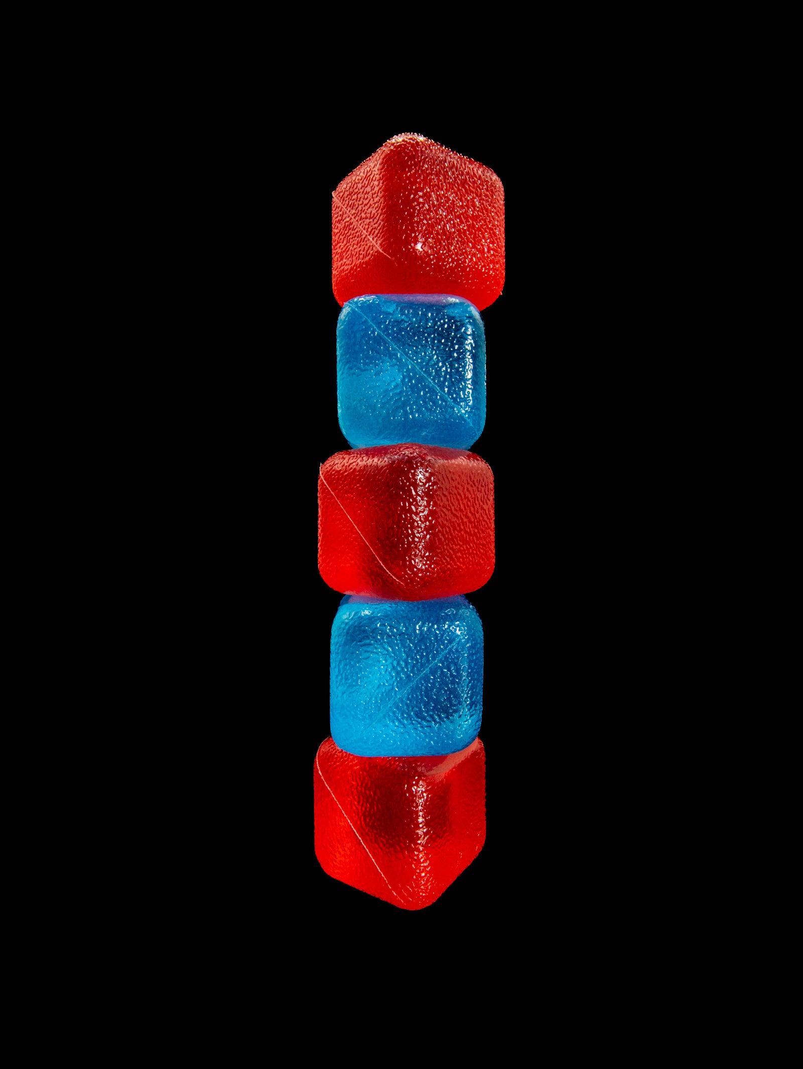 CUBED ICE-Blue-Red-10lb Bag