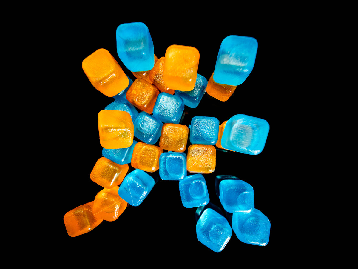 CUBED ICE-Blue-Orange-10lb Bag