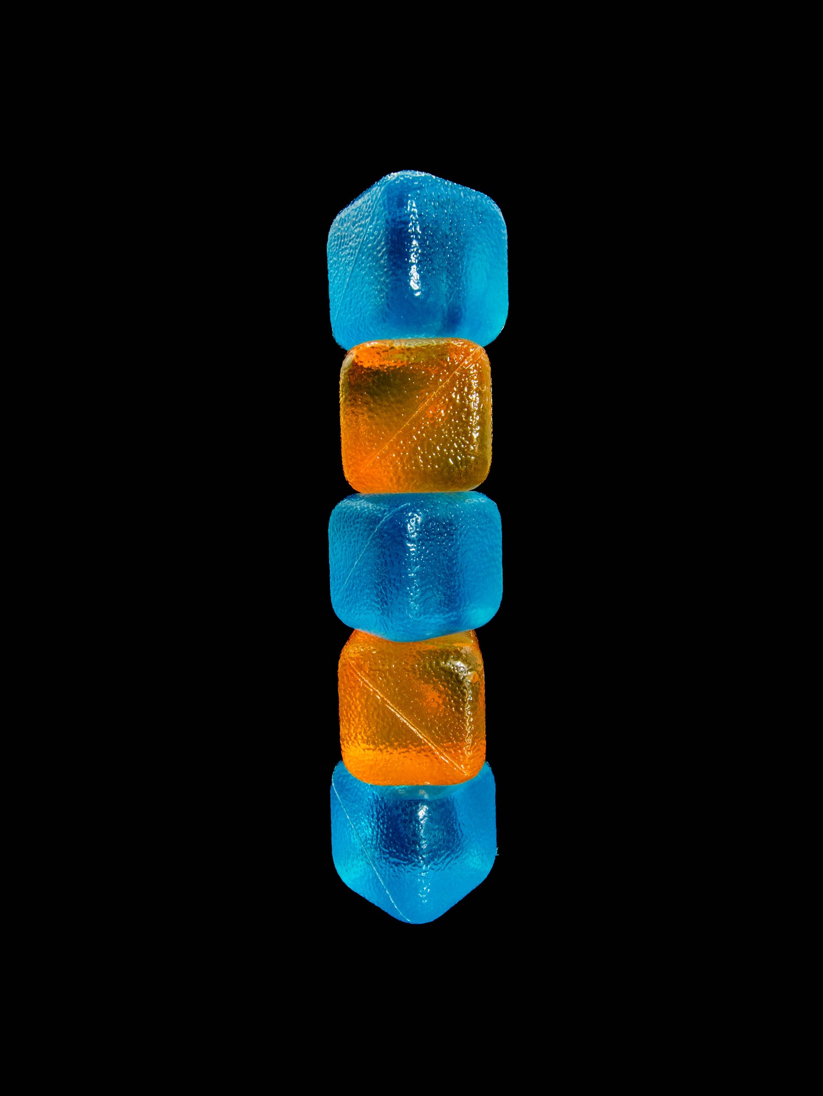 CUBED ICE-Blue-Orange-10lb Bag