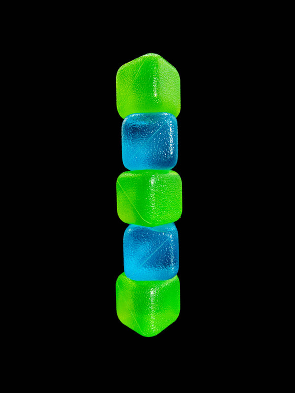CUBED ICE-Green-Blue-10lb Bag