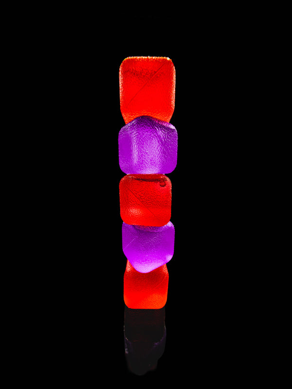 CUBED ICE-Red-Purple-10lb Bag