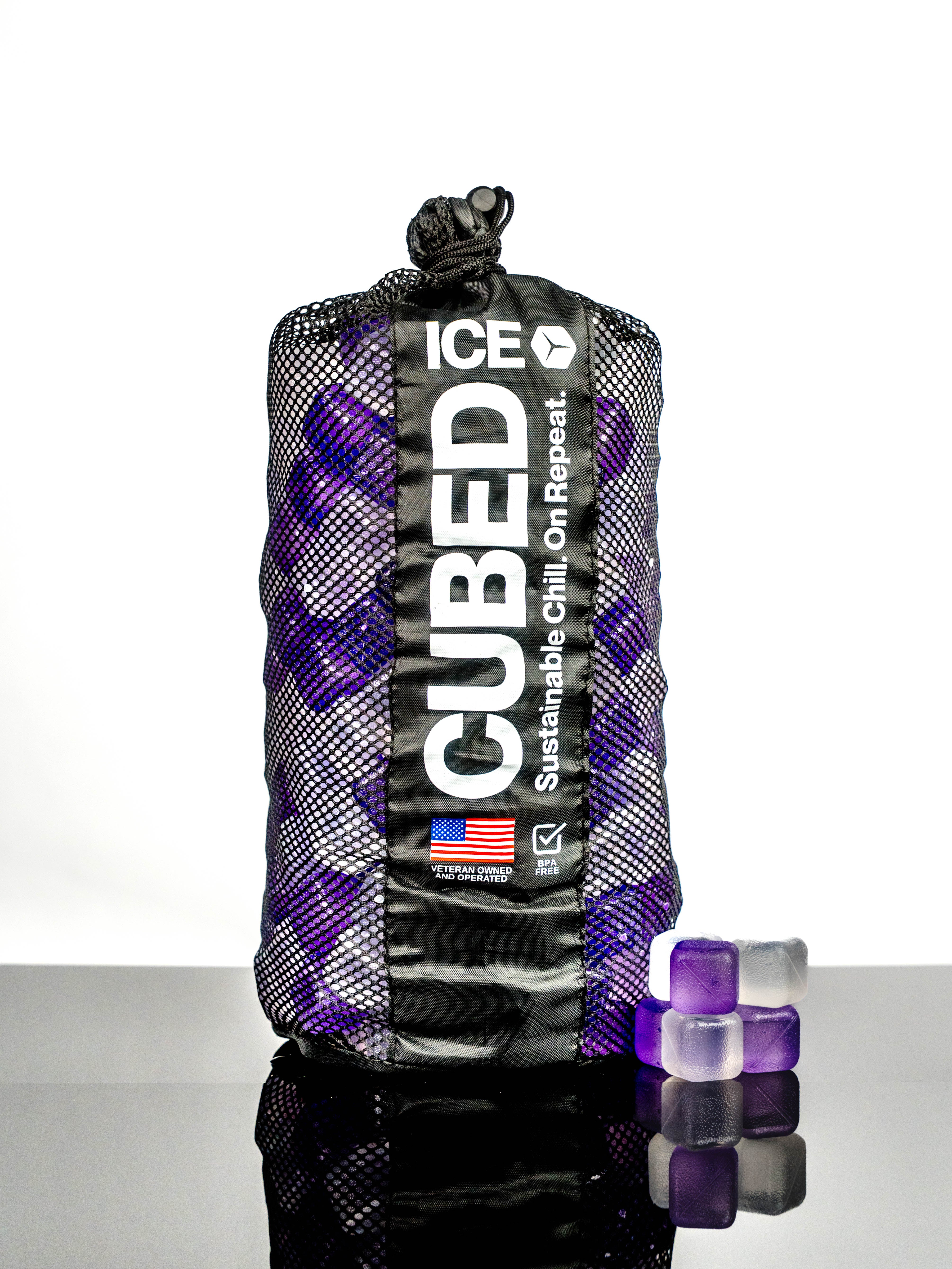 CUBED ICE-Purple-Clear-10lb Bag