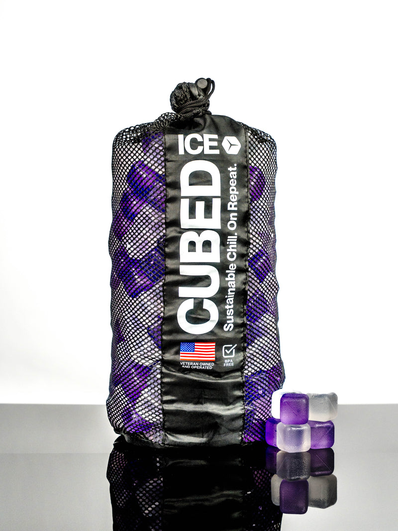 CUBED ICE-Purple-Clear-10lb Bag