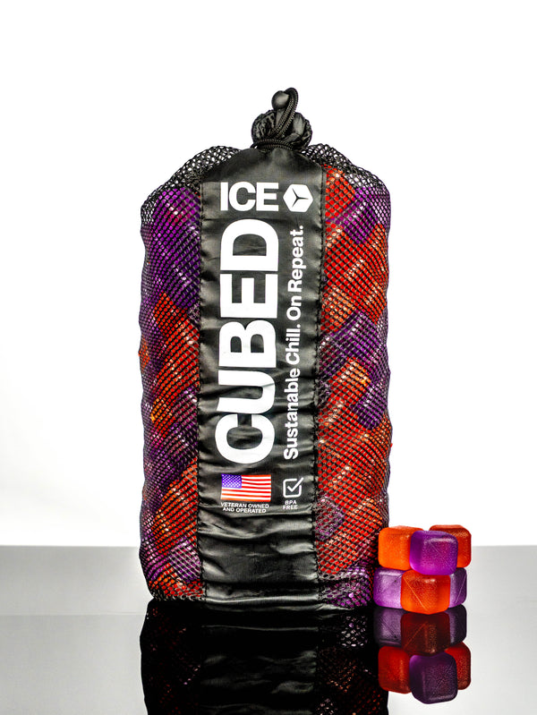 CUBED ICE-Red-Purple-10lb Bag