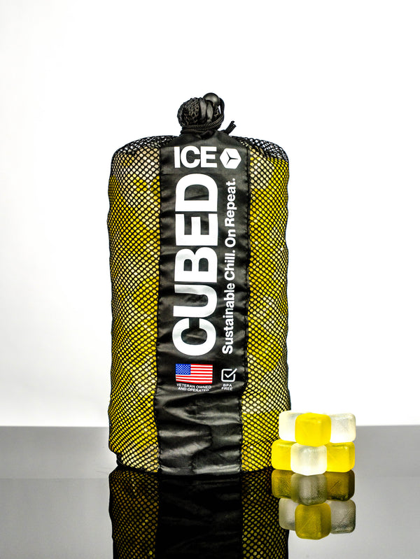 CUBED ICE-Yellow-Clear-10lb Bag