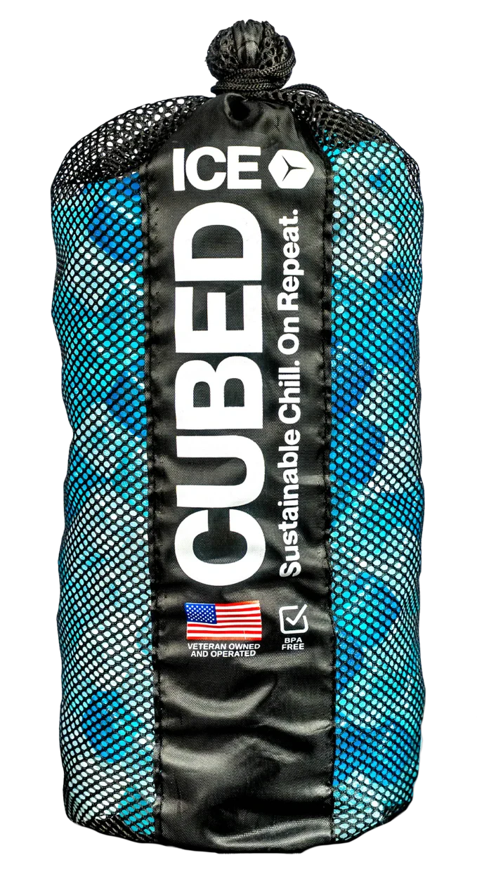 CUBED ICE 10 lb reusable ice bag